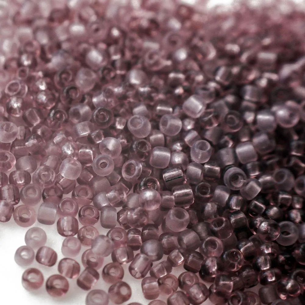 бисер "радуга", цвет сиреневый прозрачный, 12/0 (уп 7 г)