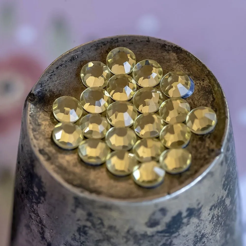 стразы термоклеевые горячей фиксации dmc, золотистый светлый, ss16