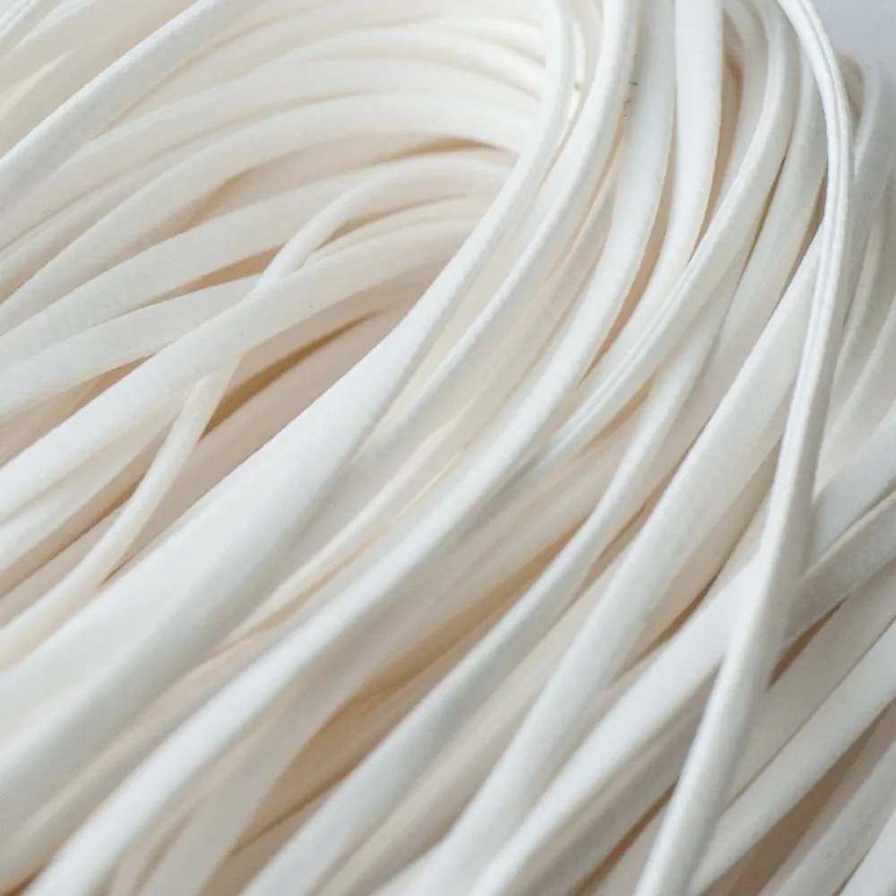 шнур, имитация кожи, плоский, цвет белый, 2х1 мм