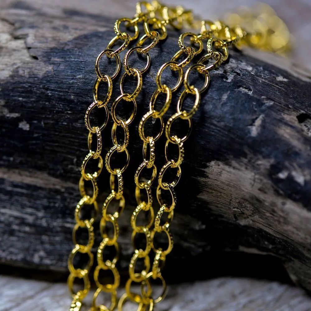 цепочка "даймонд", цвет золото, звено 8x6x1 мм