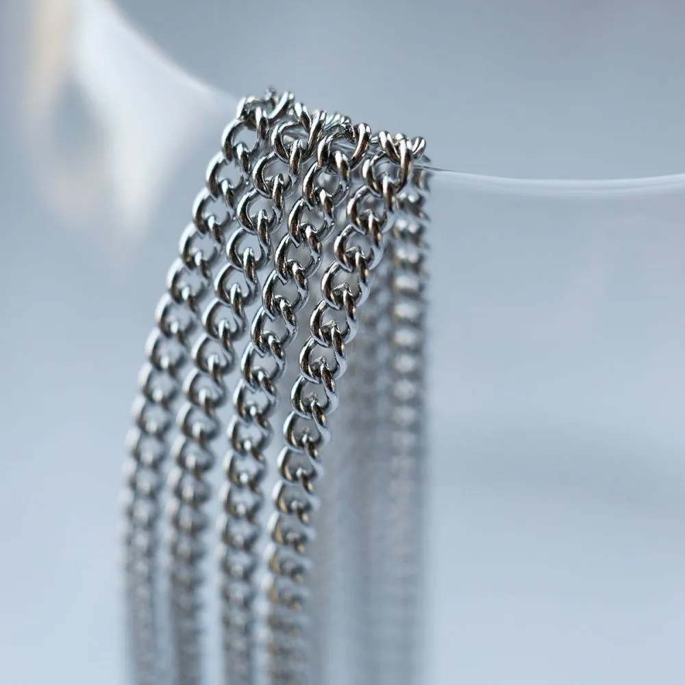 цепочка "ресто 304", цвет стальной, звено 4x3x2 мм