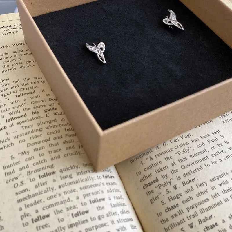 швензы "фолио", с цирконием, покрытие платина, 19x11x11.5 мм 