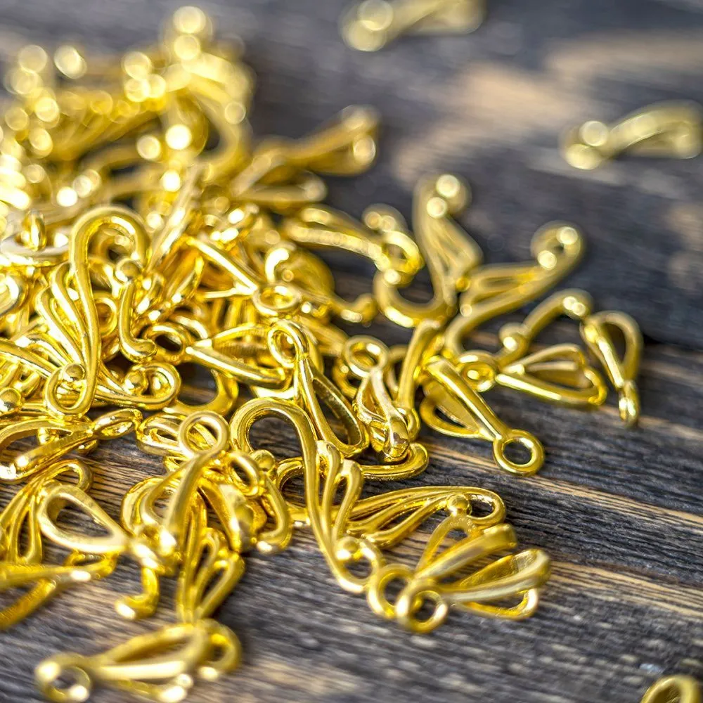 Замочки тоггл "скролл", цвет золото, 25x12x16 мм