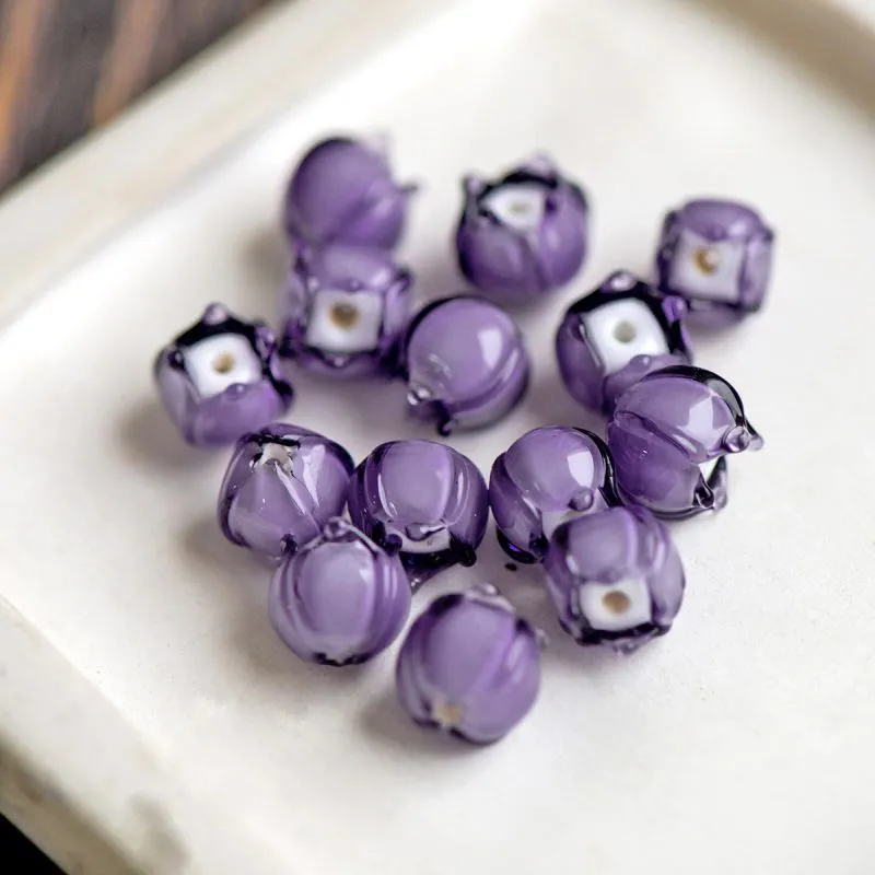 бусина, мурано "ландыш", фиолетовый, 7х7 мм