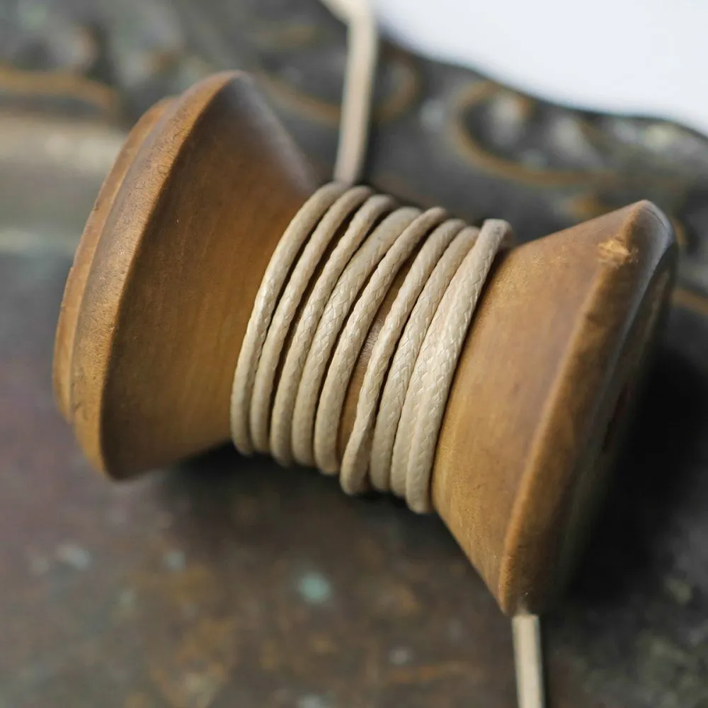 шнур вощеный, цвет бежевый, 1.5 мм