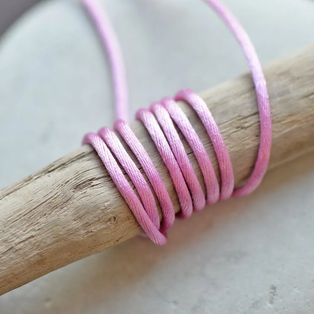 шнур атласный для кумихимо, цвет розовый, 1.5 мм