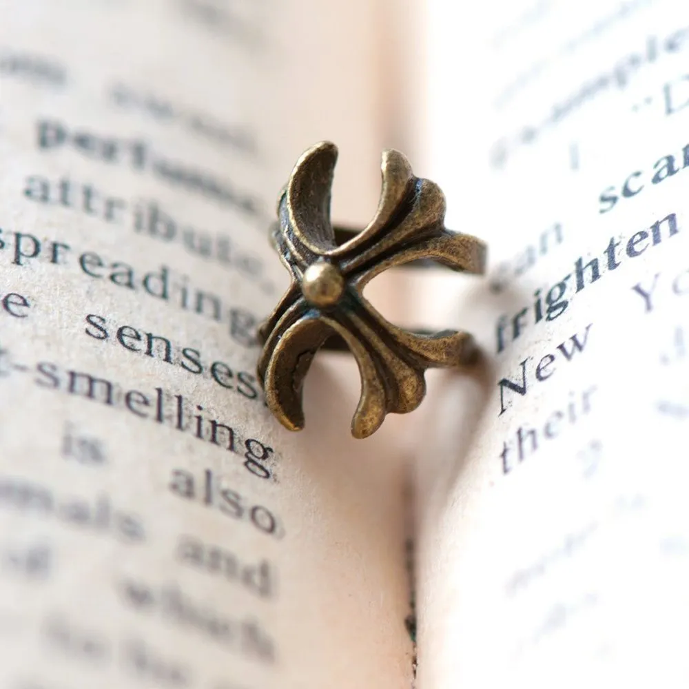ес бусина металл "крест", цвет античная бронза, 12х9х10 мм