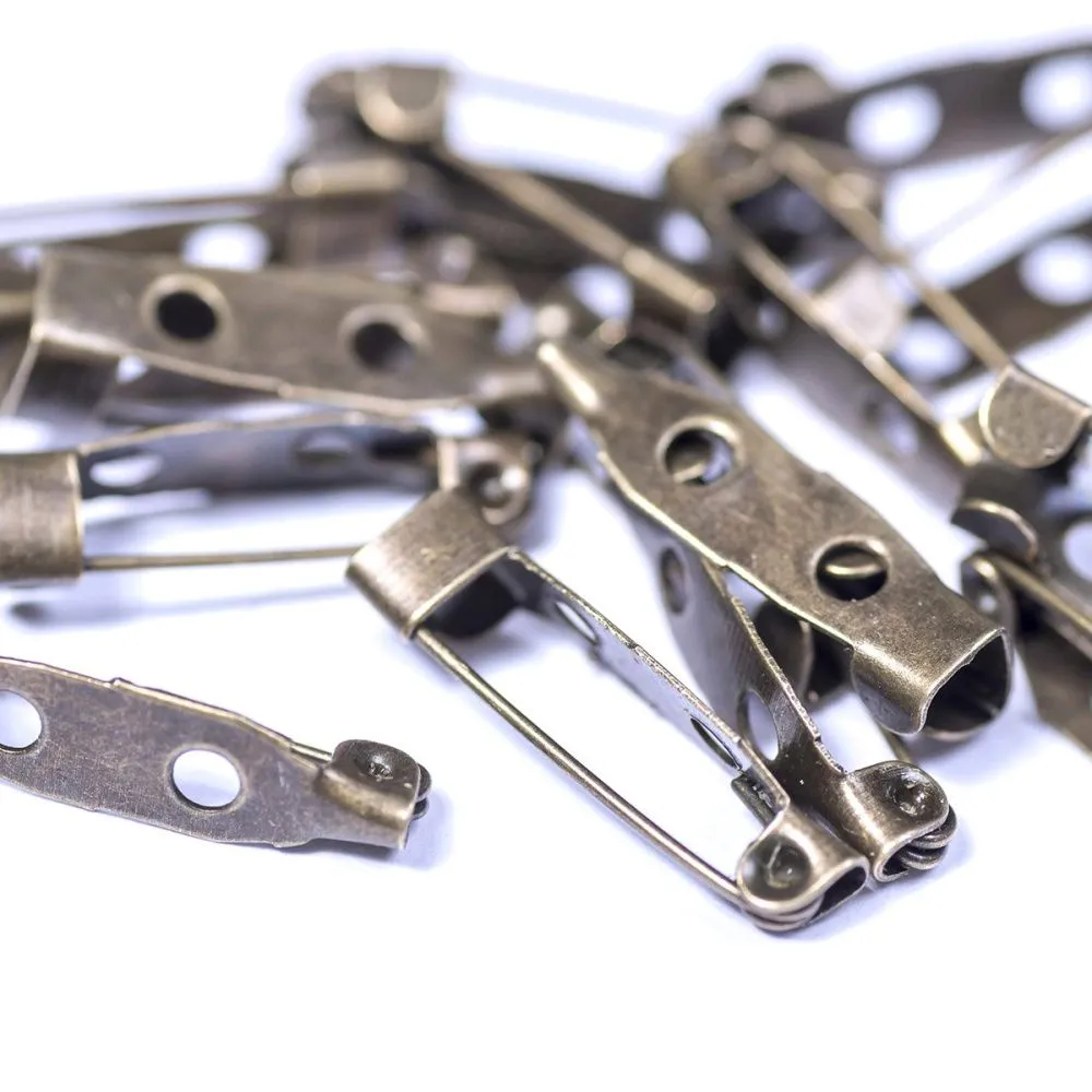 основа для броши "ричи", цвет античная бронза, 20х5х5 мм