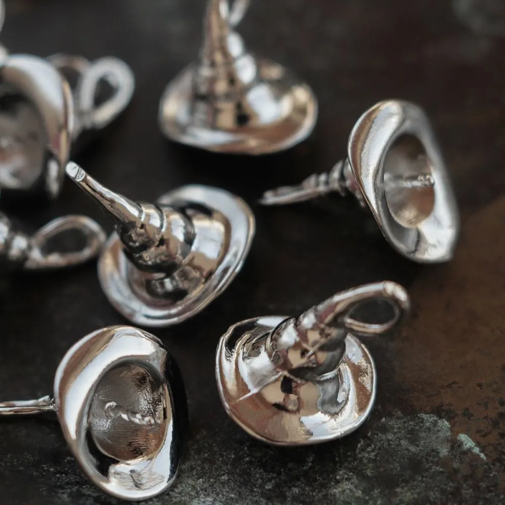 бейл "распределяющая шляпа", цвет платина, 14x13 мм