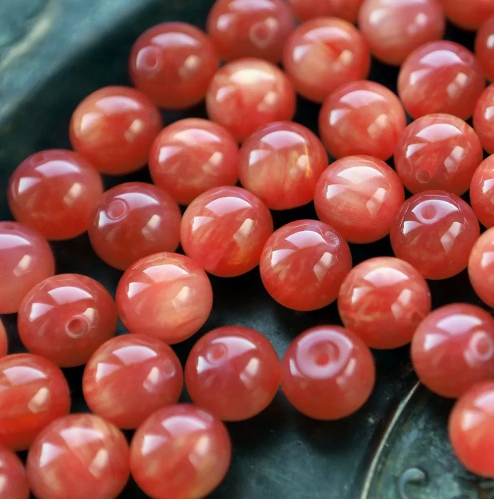 бусина, смола, имитация кошачьего глаза, цвет красный, 12 мм