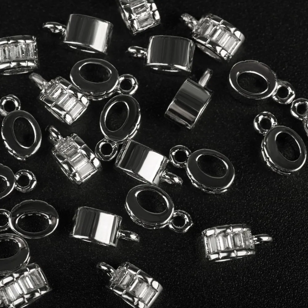 бейл "грид", покрытие платина/циркон, 9.5x4x5 мм