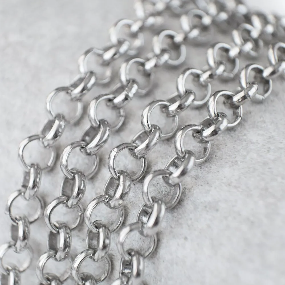 цепочка "раунд", цвет платина, звено 5x1.5 мм