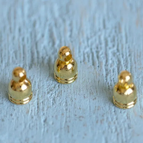 концевик для шнура "белл", цвет золото, 8х5 мм