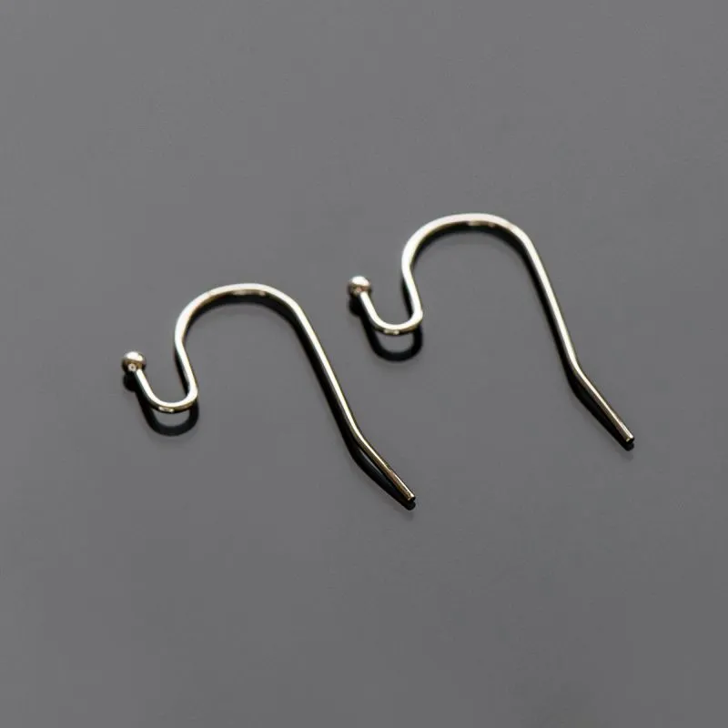 швензы "крючок", металл, покрытие родием, 20х13х0.8 мм