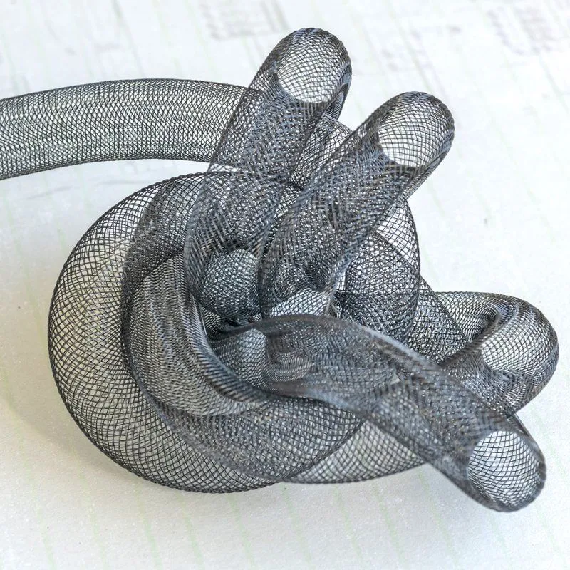 ювелирная сетка, пластик, цвет черный, диаметр 16 мм