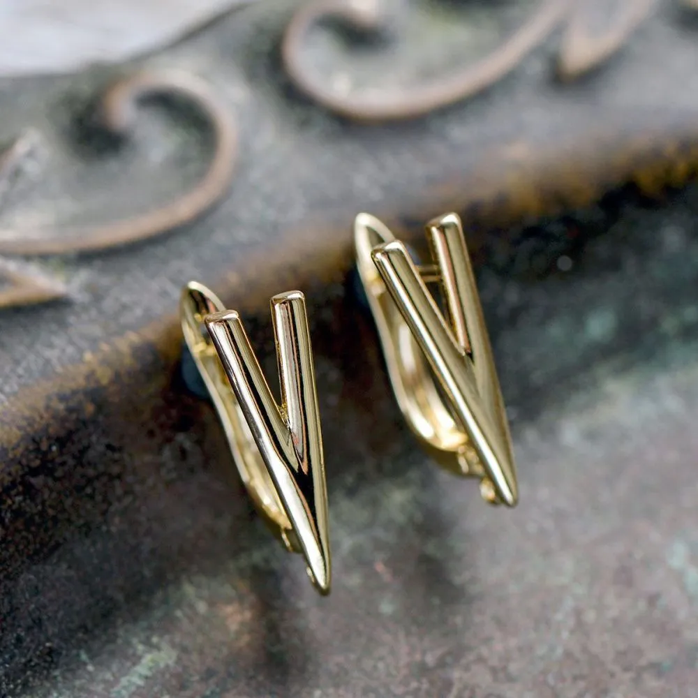 швензы "v", позолоченные, 18x10.5x6 мм 