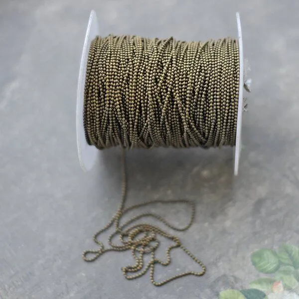 цепочка "шарик", цвет античная бронза, шарик 1.5 мм