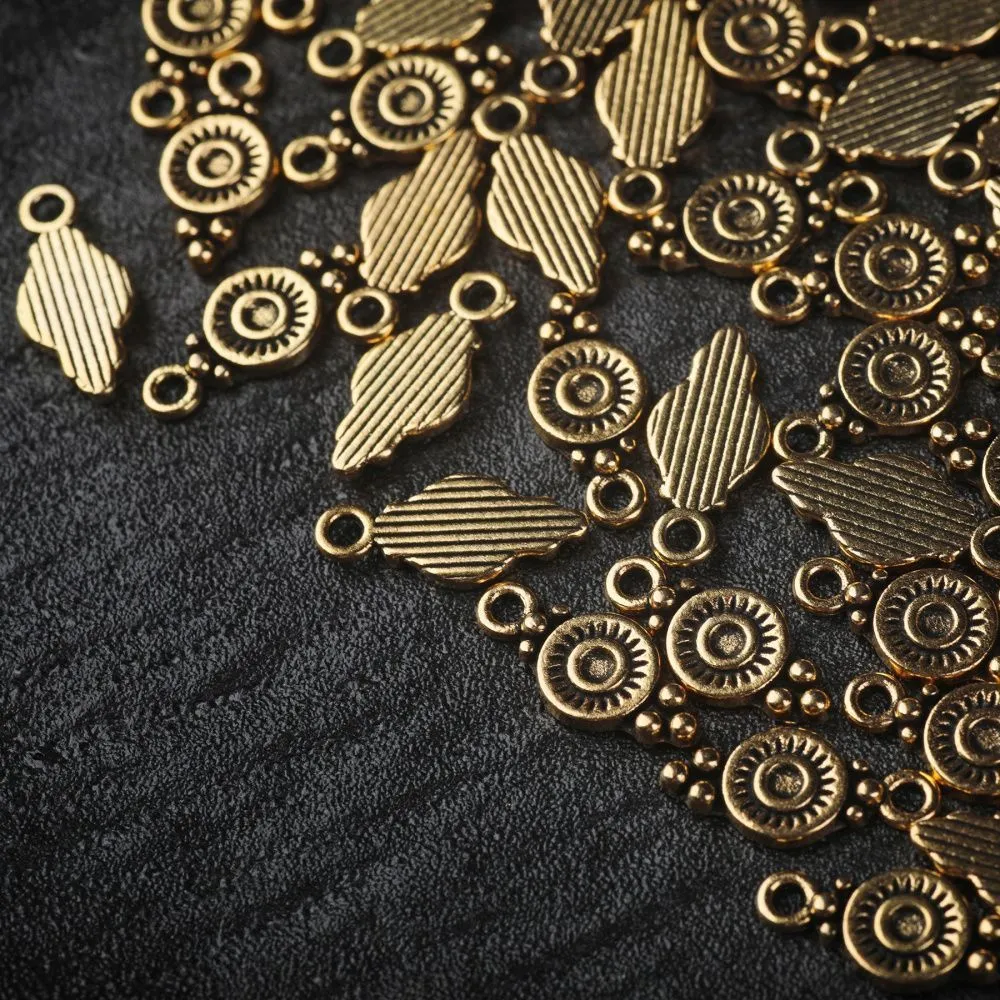 подвеска металл "митра", цвет античное золото, 16x7x1.5 мм