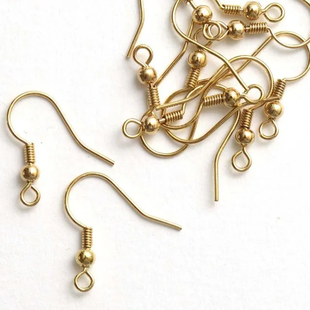 швензы "шарик", цвет золото, 20х19 мм