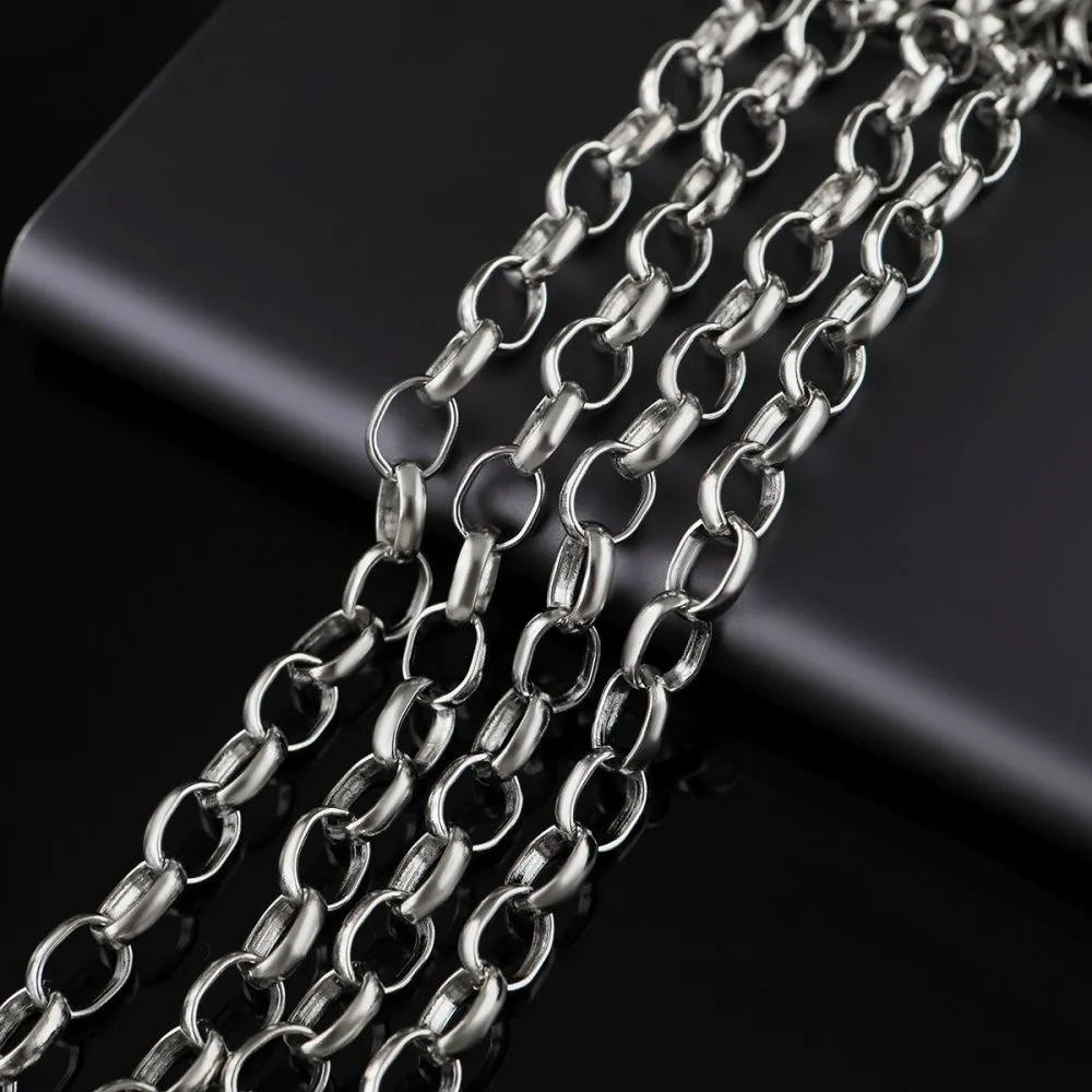 цепочка "трек", цвет платина, звено 10x8x2.5 мм