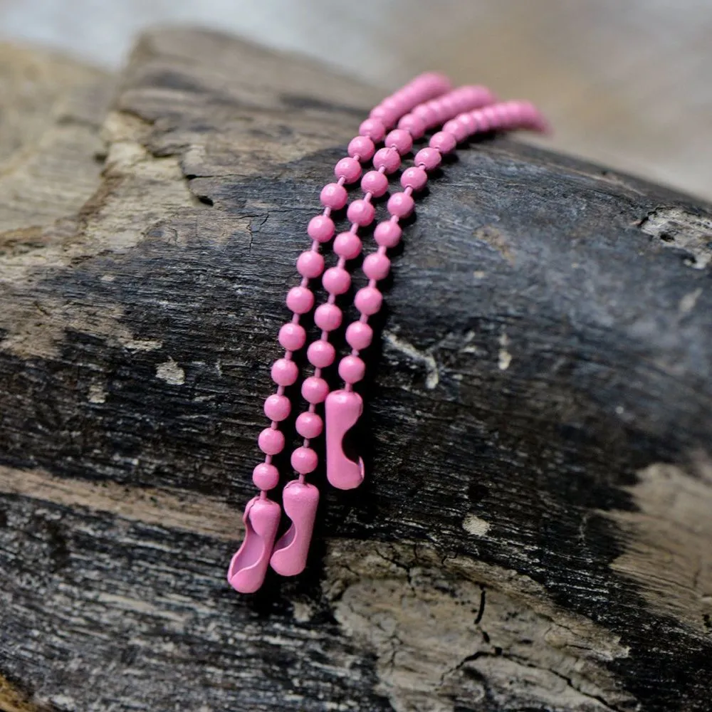 цепочка для брелока "шарик", цвет розовый, 12 см