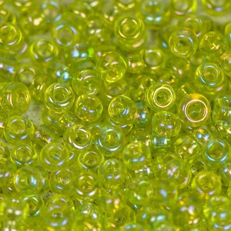 бисер "радуга", цвет шартрез прозрачный, 12/0 (уп 7 г)