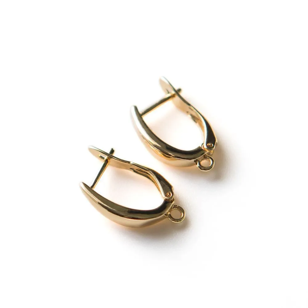 швензы "алисия", позолота, 21x12x3.5 мм 