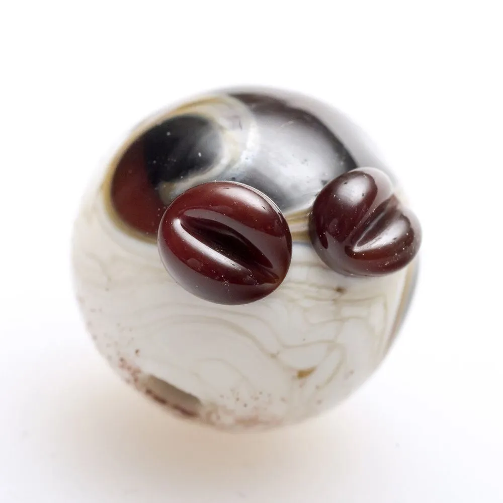 бусина, мурано "тирамису", круглая,14-15 мм