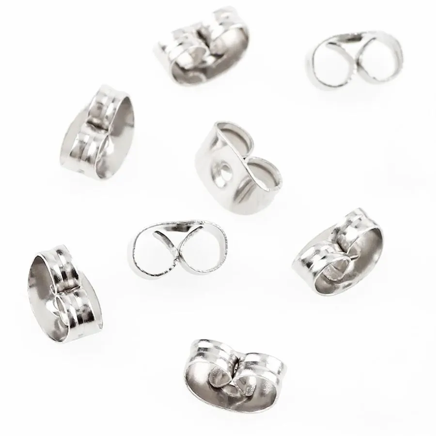 фиксаторы для сережек, цвет серебро, 5.5х4х3 мм