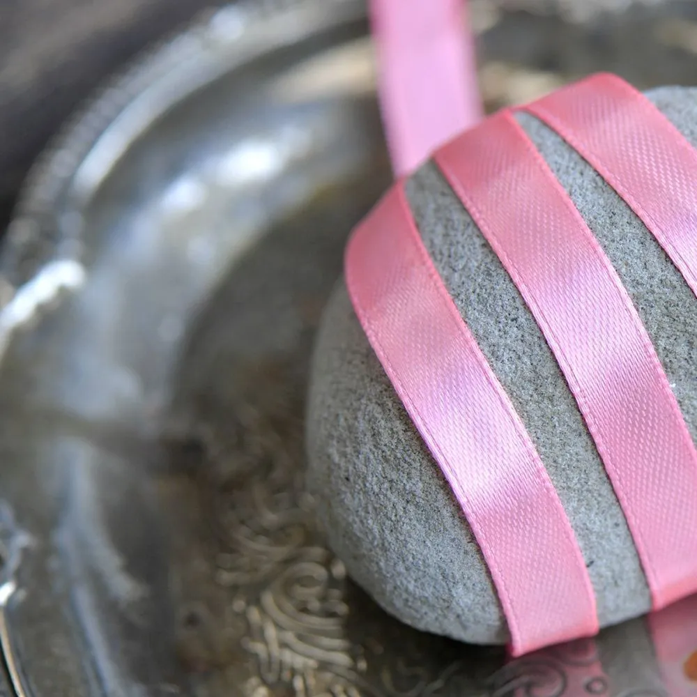 лента, атлас, цвет розовый яркий, ширина 10 мм ленты