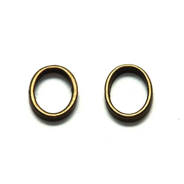 рамка для бусин "овал", цвет античная бронза, 19х14.5х3 мм