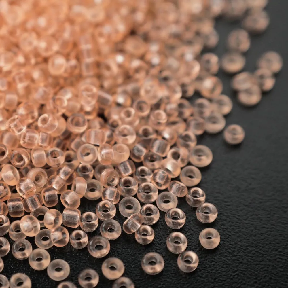 бисер "радуга", цвет карамельный прозрачный, 12/0 (уп 7 г)