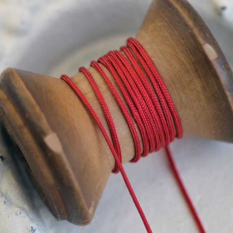 шнур, полиэстер, цвет красный, 1 мм  