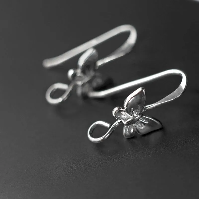 швензы "бабочка", покрытие платина, 20x8 мм 