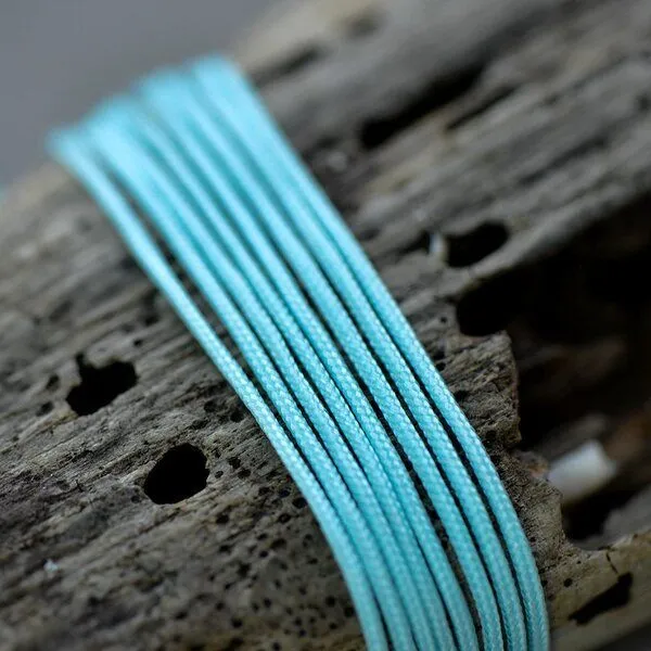 шнур, полиэстер, цвет аквамариновый светлый, 1 мм  