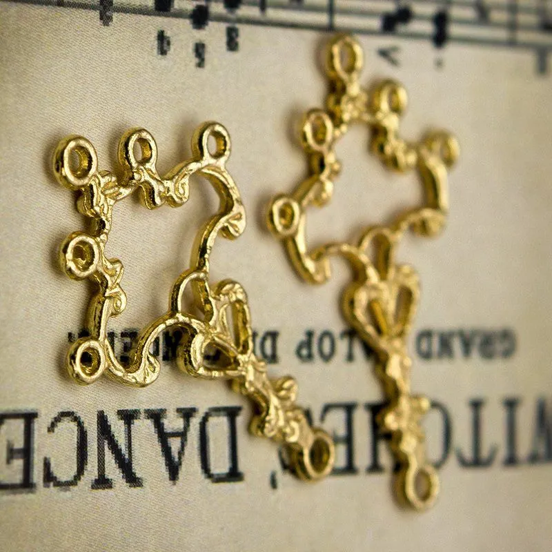 коннектор "канделябр", цвет золото, 23x37x1.5 мм