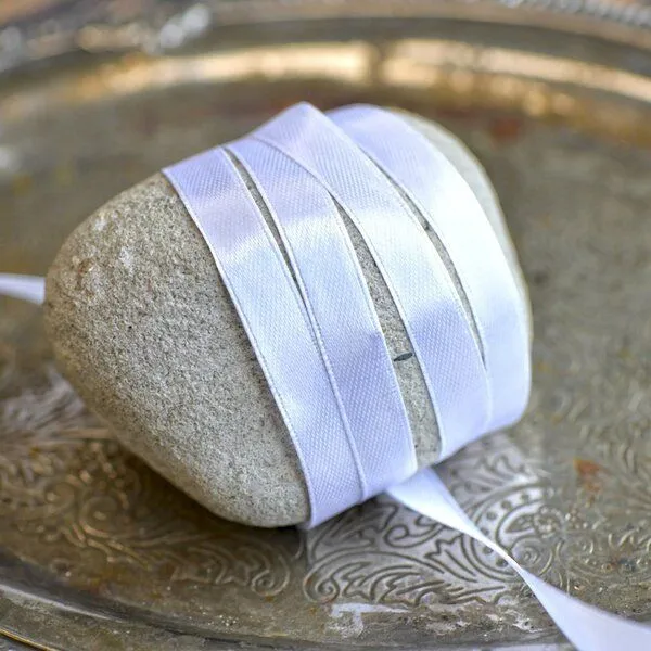 лента, атлас, цвет белый, ширина 10 мм ленты