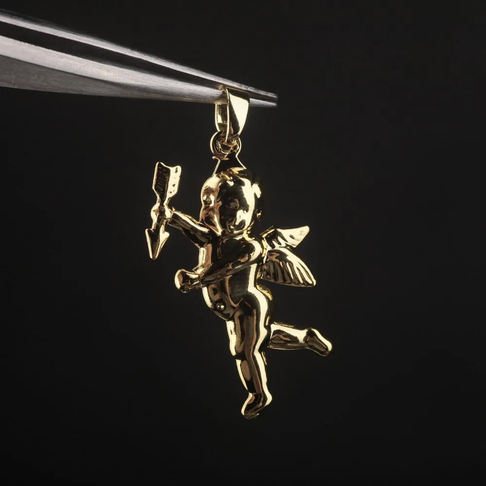 подвеска металл "купидон", позолота, 29x16x5 мм