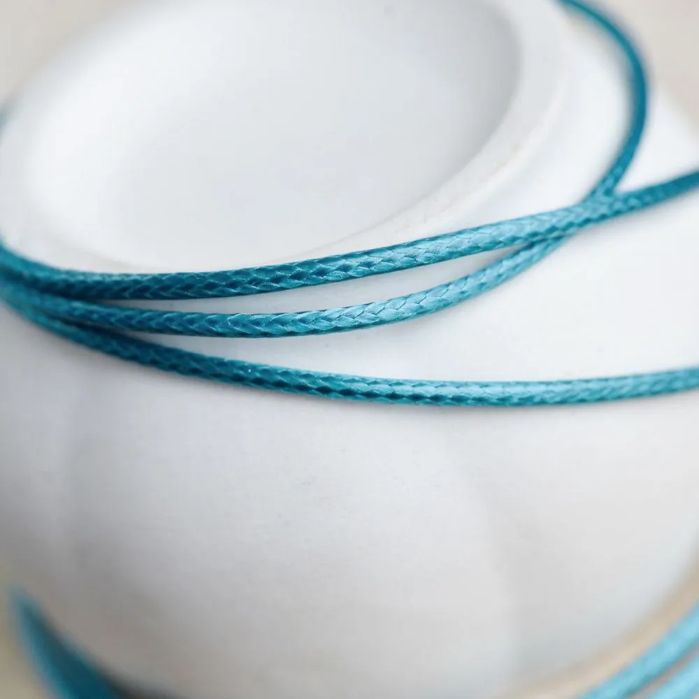 шнур вощеный, цвет бирюзовый, 2 мм