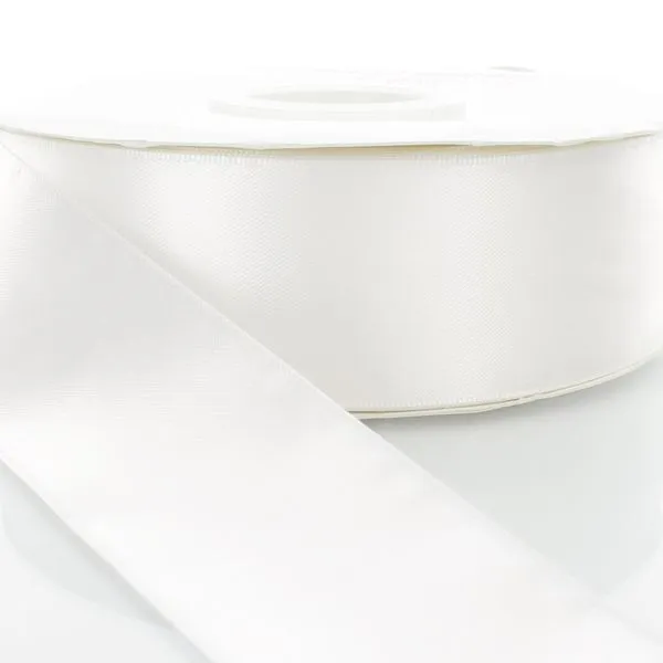 лента, атлас, цвет молочная, ширина 40 мм ленты