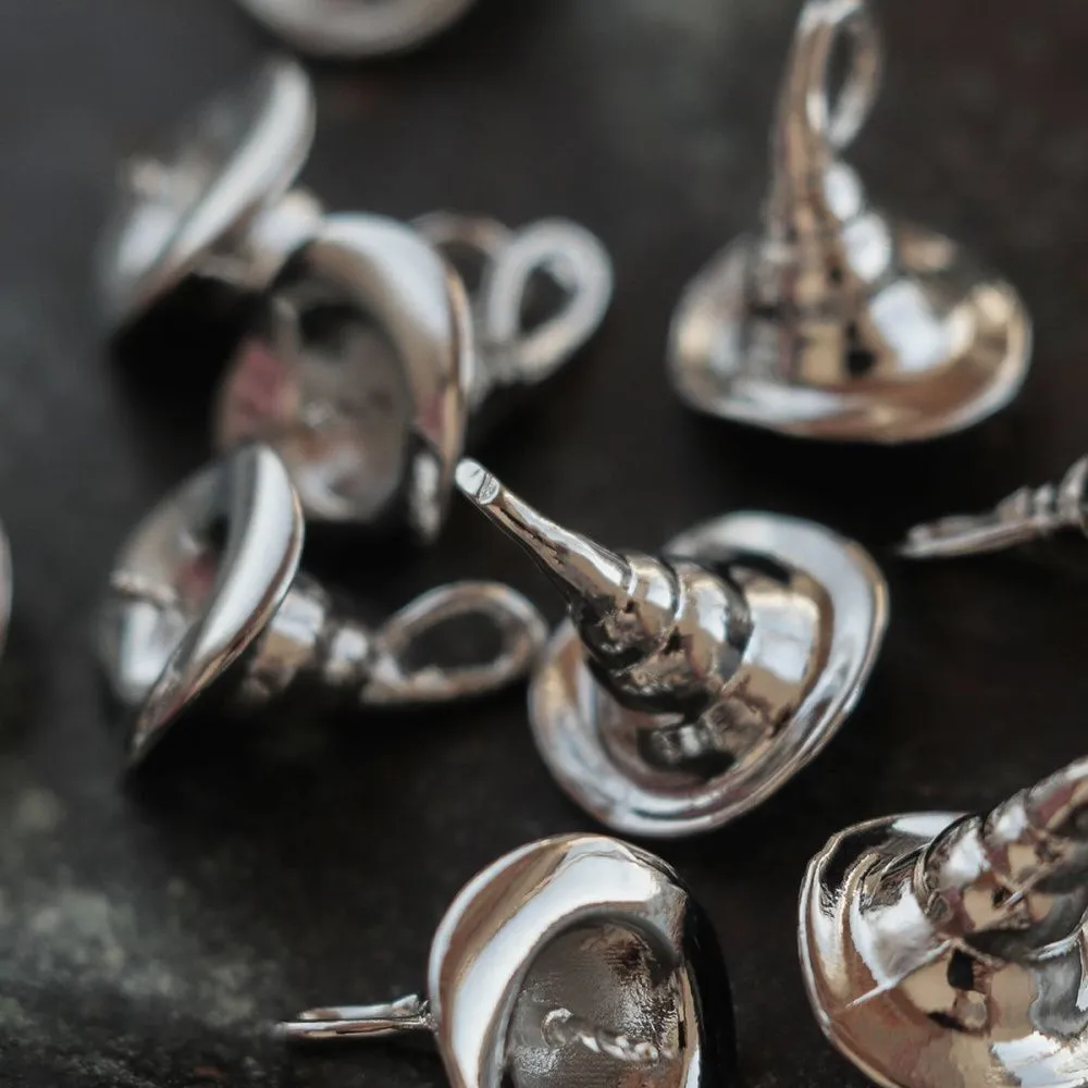 бейл "распределяющая шляпа", цвет платина, 14x13 мм