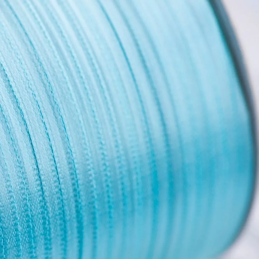 лента, атлас, цвет аквамарин светлый, ширина 3 мм ленты