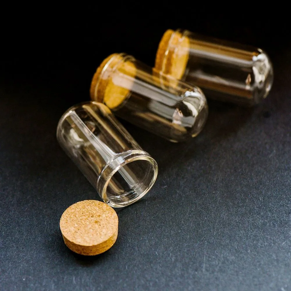 колба с крышкой, прозрачная, 44.5x25 мм