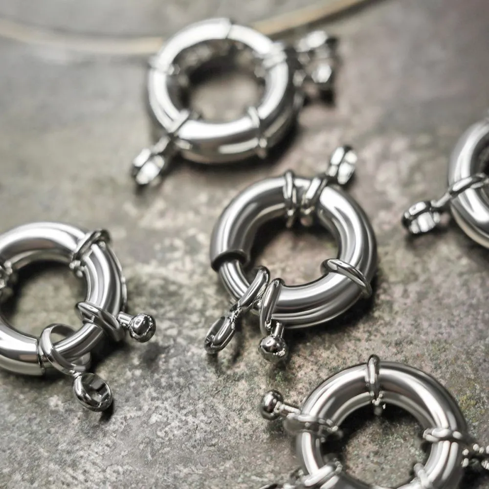 Замочки замочек-кольцо, цвет платина, 17.5x6 мм