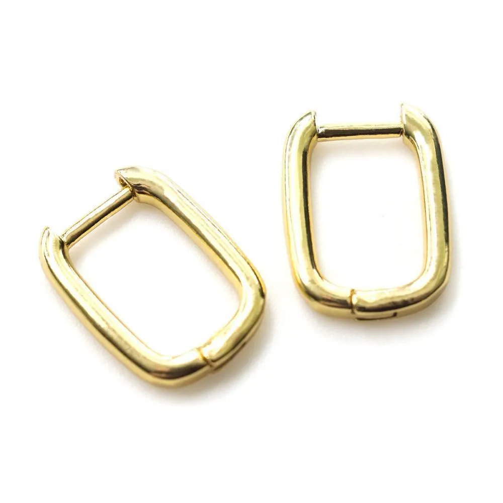 швензы "фрейм", позолоченные, 15.5x11.5x2 мм 