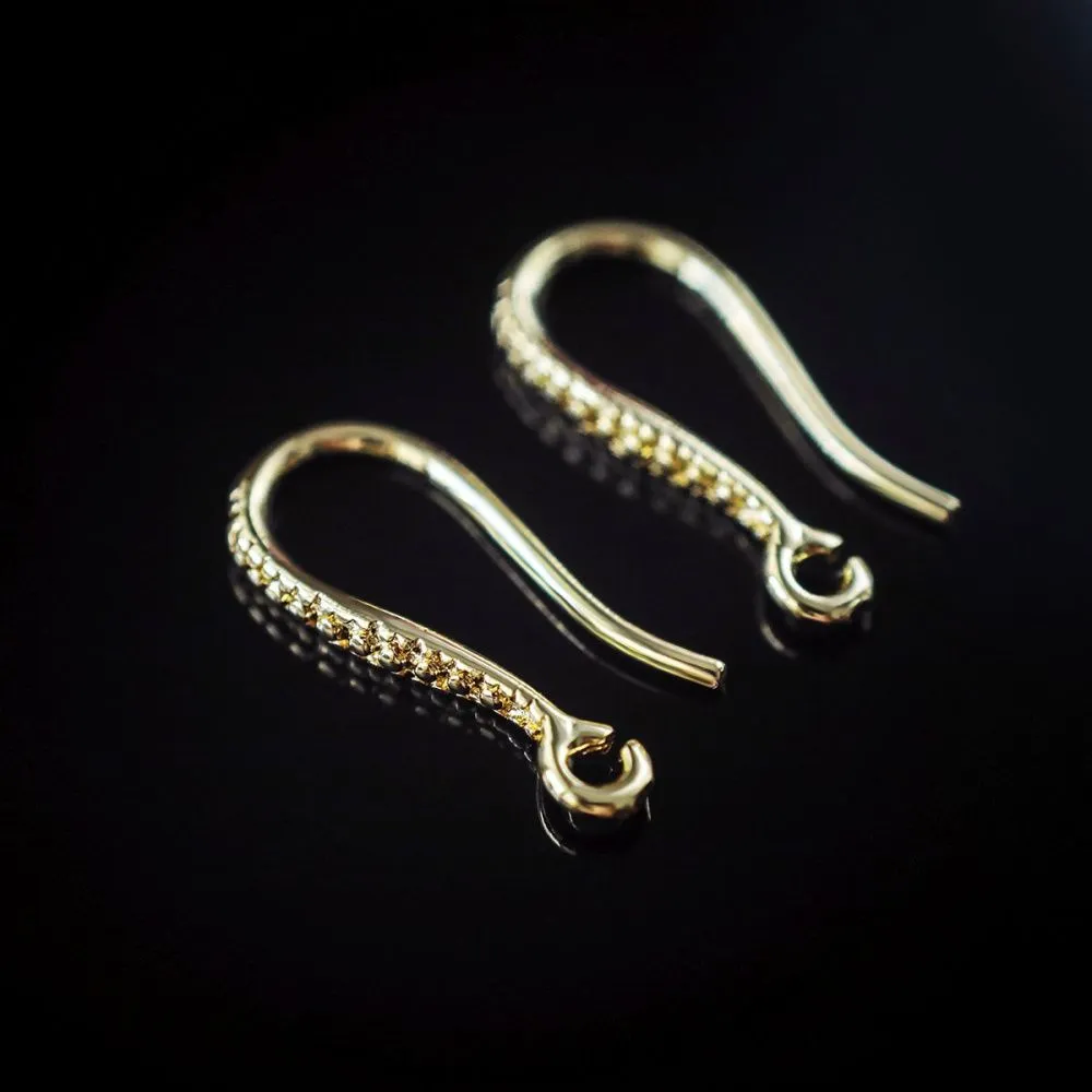 швензы "росинка", позолота, 16.5x2x7.5 мм 