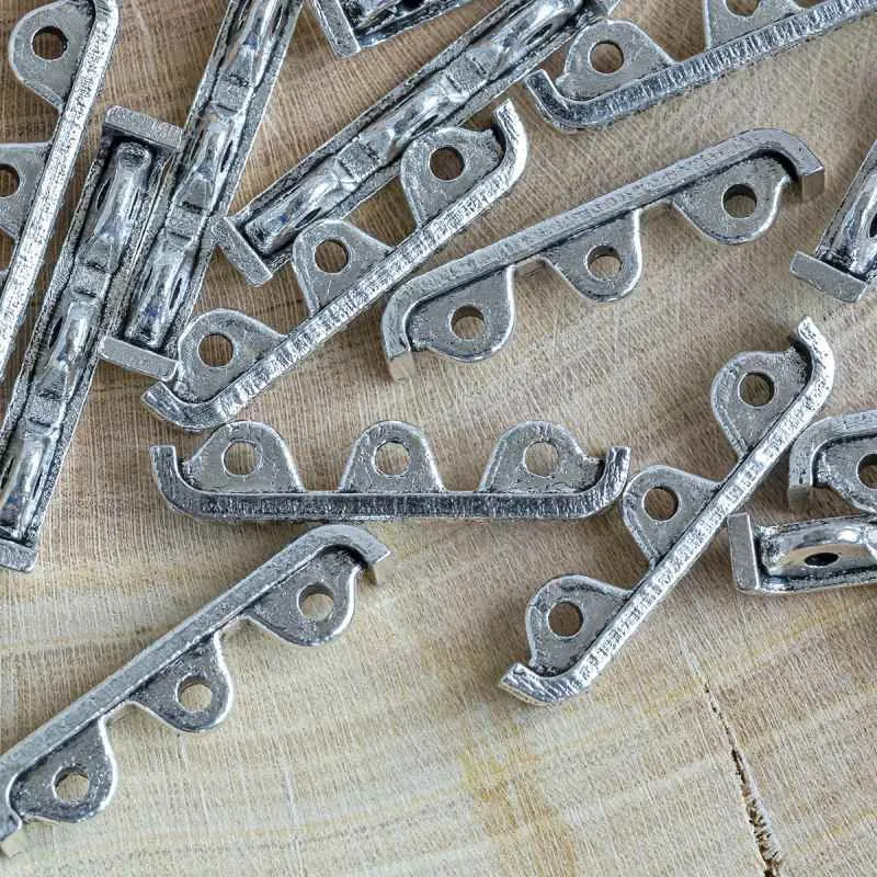 разделитель тройной "планка", цвет античное серебро, 24x4x6 мм