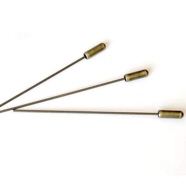 основа для броши "лайн", цвет бронза, 74х3х1 мм