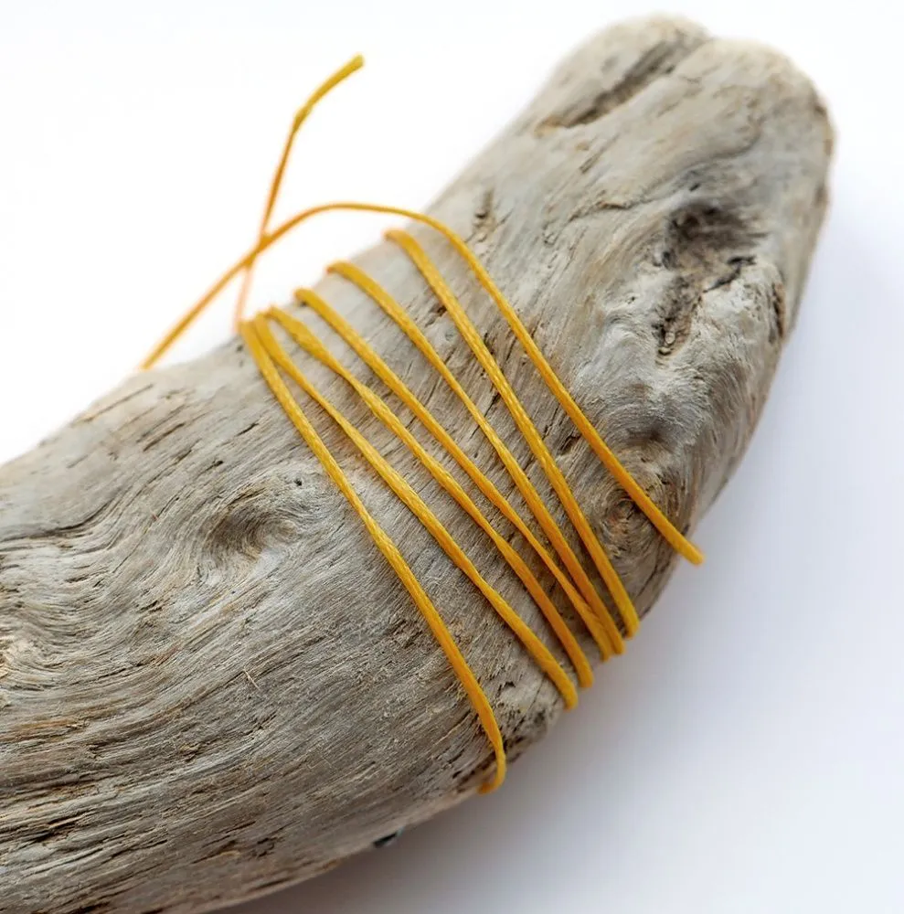 шнур вощеный, цвет темно-желтый, 1х0.4 мм