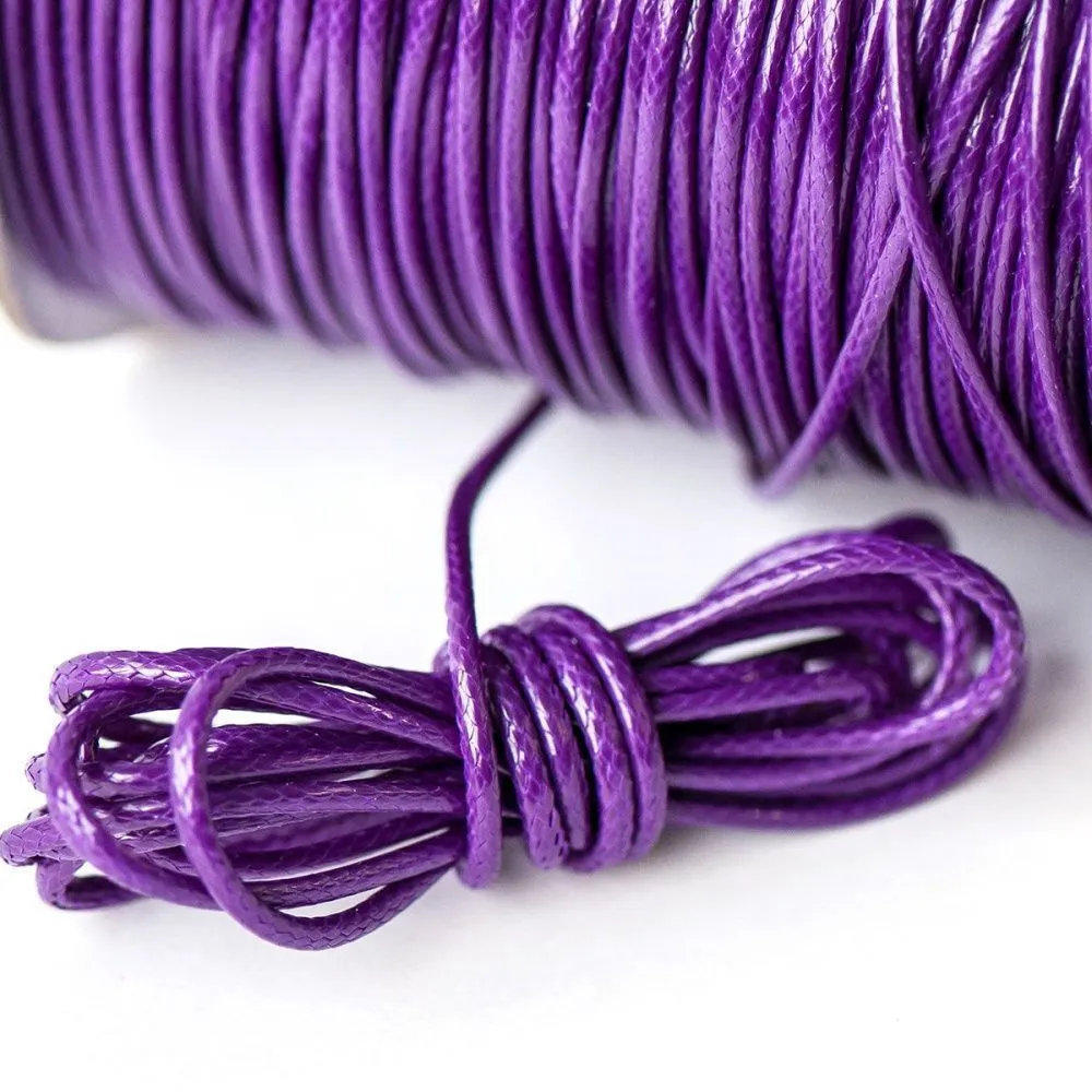 шнур вощеный, цвет фиолетовый, 2 мм